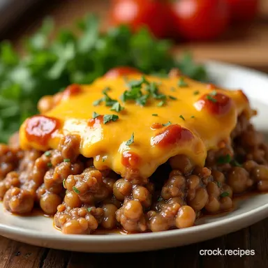 Cheesy Ground Beef Casserole Easy Comfort Food Dinner Recipe Card