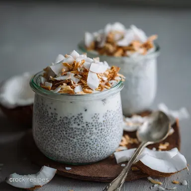 Tropical Coconut Chia Pudding: Paradise in a Jar! Recipe Card