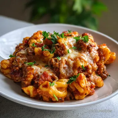 Slow Cooker Pasta: No-Fuss Tuscan Sausage Ragu Bake