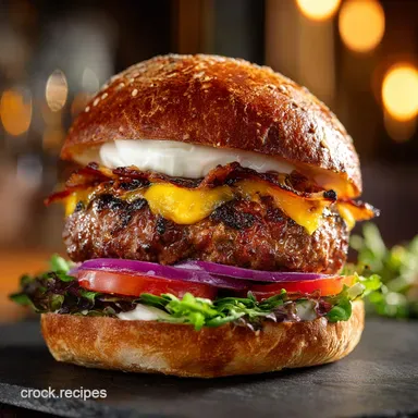 Beef Burger Recipe: Ultimate Pub-Style Steakhouse Patties Recipe Card
