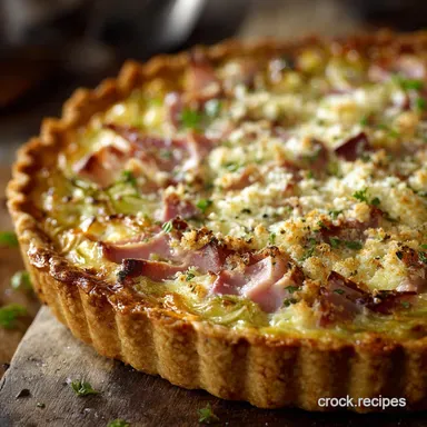 Leftover Ham Recipes Ultimate Cheddar Leek Tart No Soggy Bottom Recipe Card