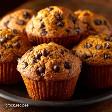 Pumpkin Chocolate Chip Muffins: The Best Easy, Moist Autumn Spice Recipe Recipe Card