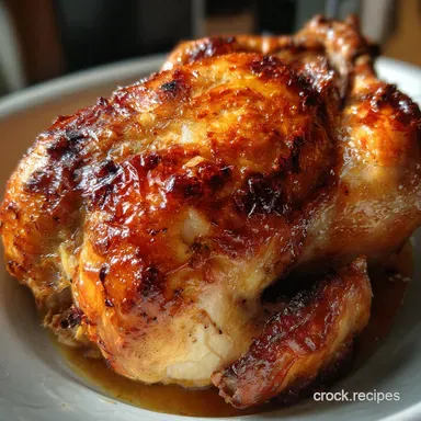 Whole Chicken: Crispy Skin and Juicy Meat Roast Recipe Card