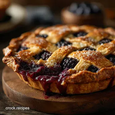 Proper Homemade Blueberry Blackberry Pie Recipe Flaky Crust Recipe Card