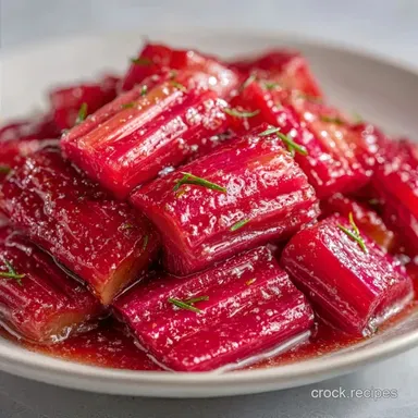 Vanilla Bean Stewed Rhubarb: 25 Minutes