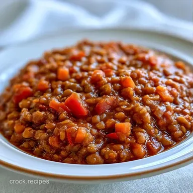 Slow-Cooked Vegetarian Lentil Chili Recipe Card