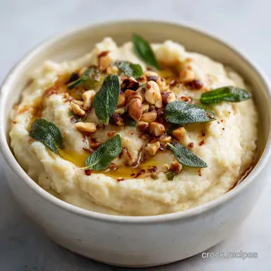 Celery Root Recipes: Velvet Pur&eacute;e with Brown Butter Sage Recipe Card