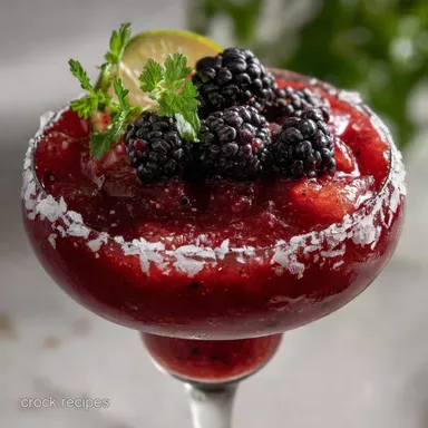 Blackberry Margarita Recipe: Easy Fresh Bramble Cocktail Recipe Card