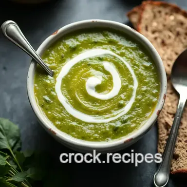 How to Make Velvety Blend Spinach Soup with Creamy Crème Fraîche Recipe Card