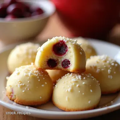 White Chocolate Cranberry Shortbread Bliss Bites Recipe Recipe Card
