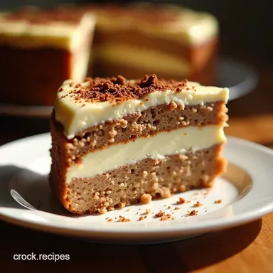 White German Chocolate Cake with Cheesecake A Dream Recipe Card