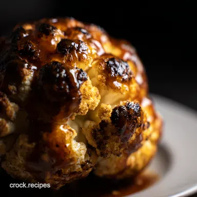 Whole Roasted Cauliflower My Smoked Paprika Lemon Glaze Recipe Card