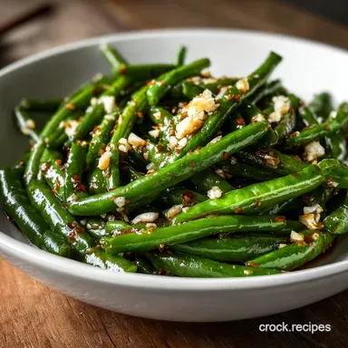 Stir Fry Green Beans: Wok-Kissed Garlic Ginger Side Recipe Card