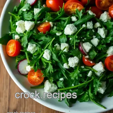 Easy Zesty Arugula Salad Recipe with Lemon Vinaigrette Recipe Card