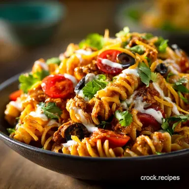Taco Pasta Salad Recipe Easy The Ultimate Creamy Summer Potluck Dish