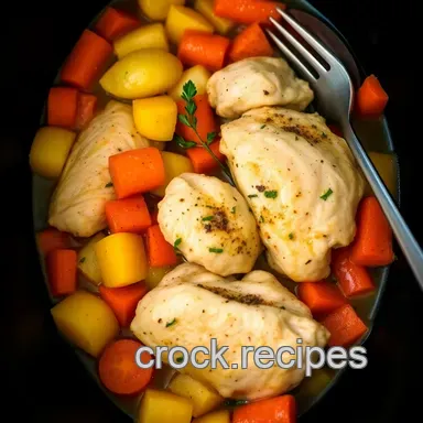 Zesty Lemon Herb healthy crockpot chicken recipes: Easy & Flavorful! Recipe Card