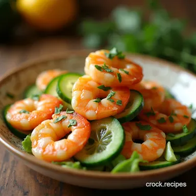 The Zesty Shrimp and Cucumber Salad Recipe Light Summer Fare Recipe Card