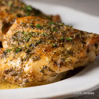 Easy Healthy Crock Pot Meals Zesty Lemon Herb Chicken Recipe Card