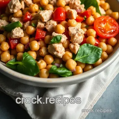 Zesty Tuna Salad with Chickpeas: A Quick & Healthy Delight Recipe Card