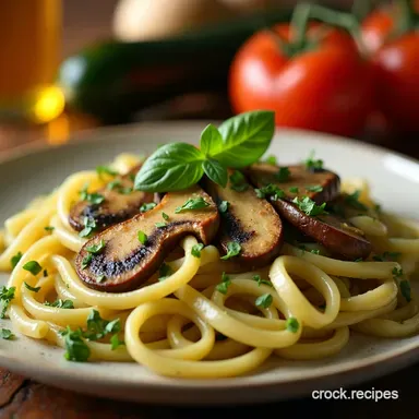 Zucchini Mushroom Pasta 5 Steps to Zesty Primavera Recipe Card