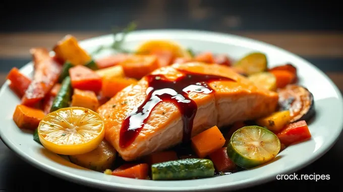 Balsamic-Glazed Salmon with Roasted Vegetables