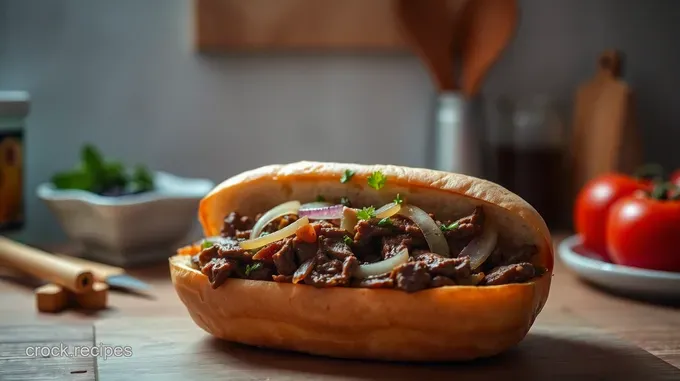 Classic Chicago-Style Italian Beef Sandwich
