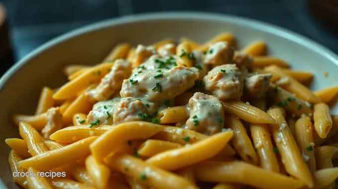 Creamy Crack Chicken Penne Pasta