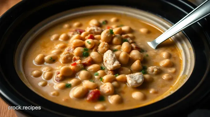 Creamy Crockpot White Chicken Chili