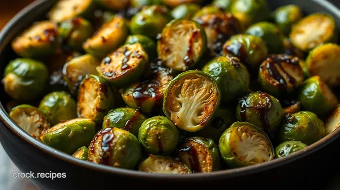 Crispy Air Fryer Brussels Sprouts with Balsamic Glaze