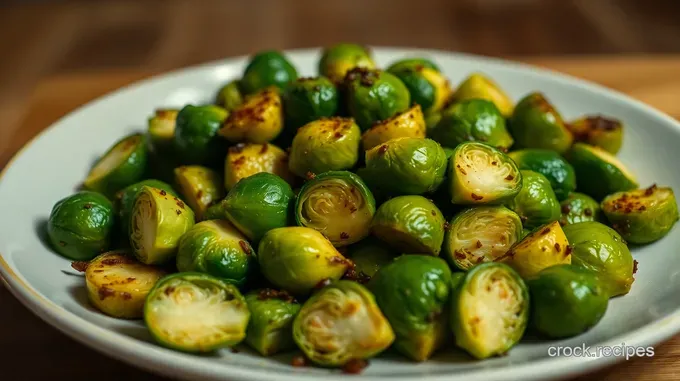 Crispy Roasted Brussels Sprouts with Balsamic Glaze