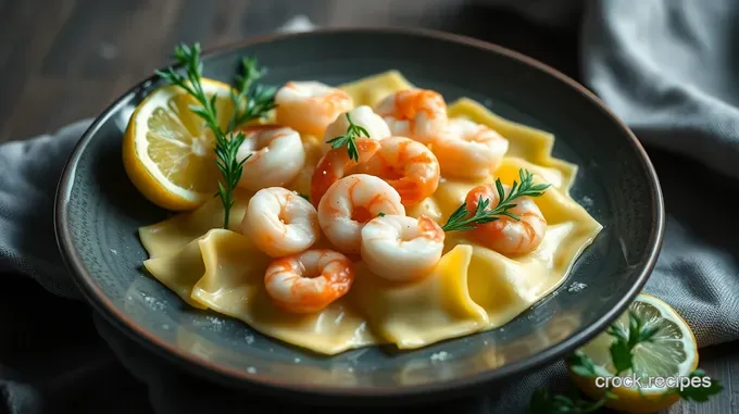 Delicate Shrimp Ravioli with Lemon Butter Sauce