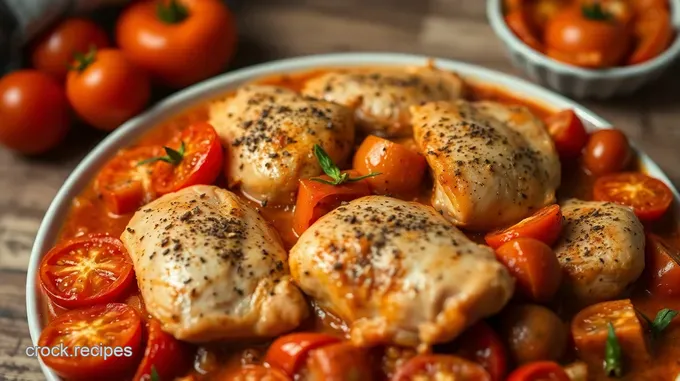 Delicious Chicken and Tomato Bake with Herbs