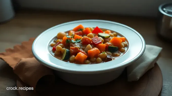 Easy and Healthy Crockpot Vegetable and Chickpea Stew