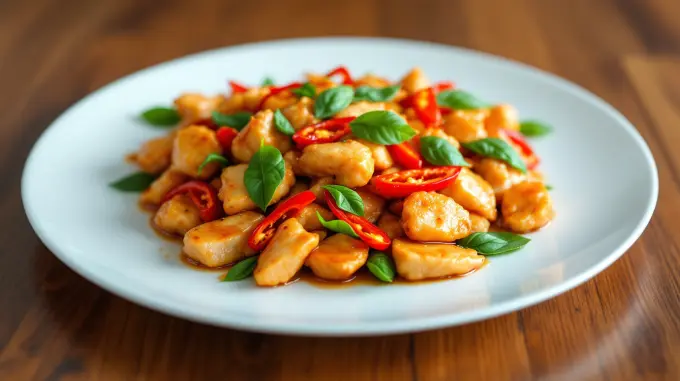 Easy Thai Stir-Fried Chicken with Basil