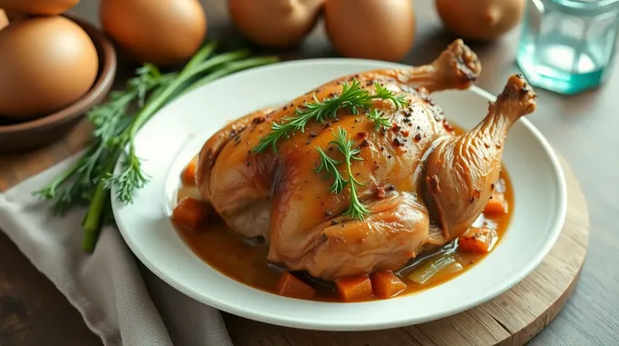 Hearty Roast Chicken with Braised Celery