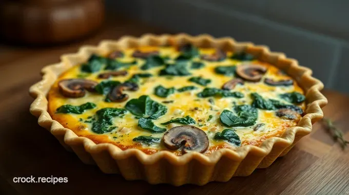 Magnificent Mushroom & Spinach Crustless Quiche