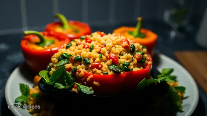 Mediterranean Stuffed Bell Peppers with Quinoa and Spinach