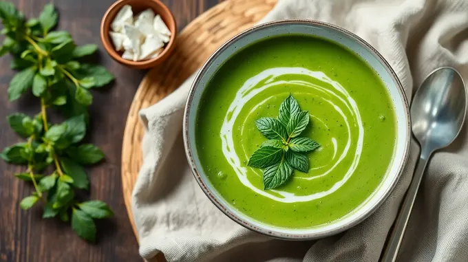 Refreshing Pea & Mint Soup Recipe