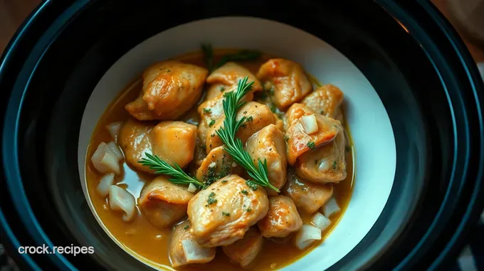 Savory Garlic Herb Crock Pot Chicken