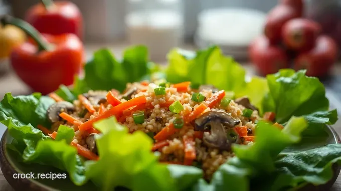 Savory Vegetarian Lettuce Wraps with Hoisin Soy Drizzle