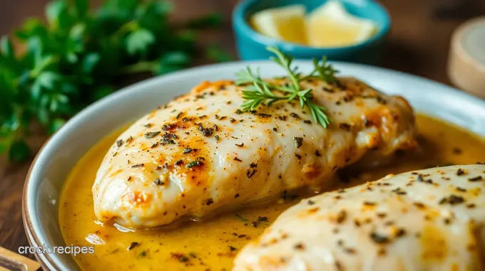 Slow-Cooked Garlic Herb Chicken Breast