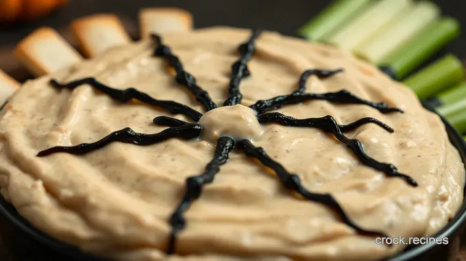 Spooky Spiderweb Dip with Crunchy Critters