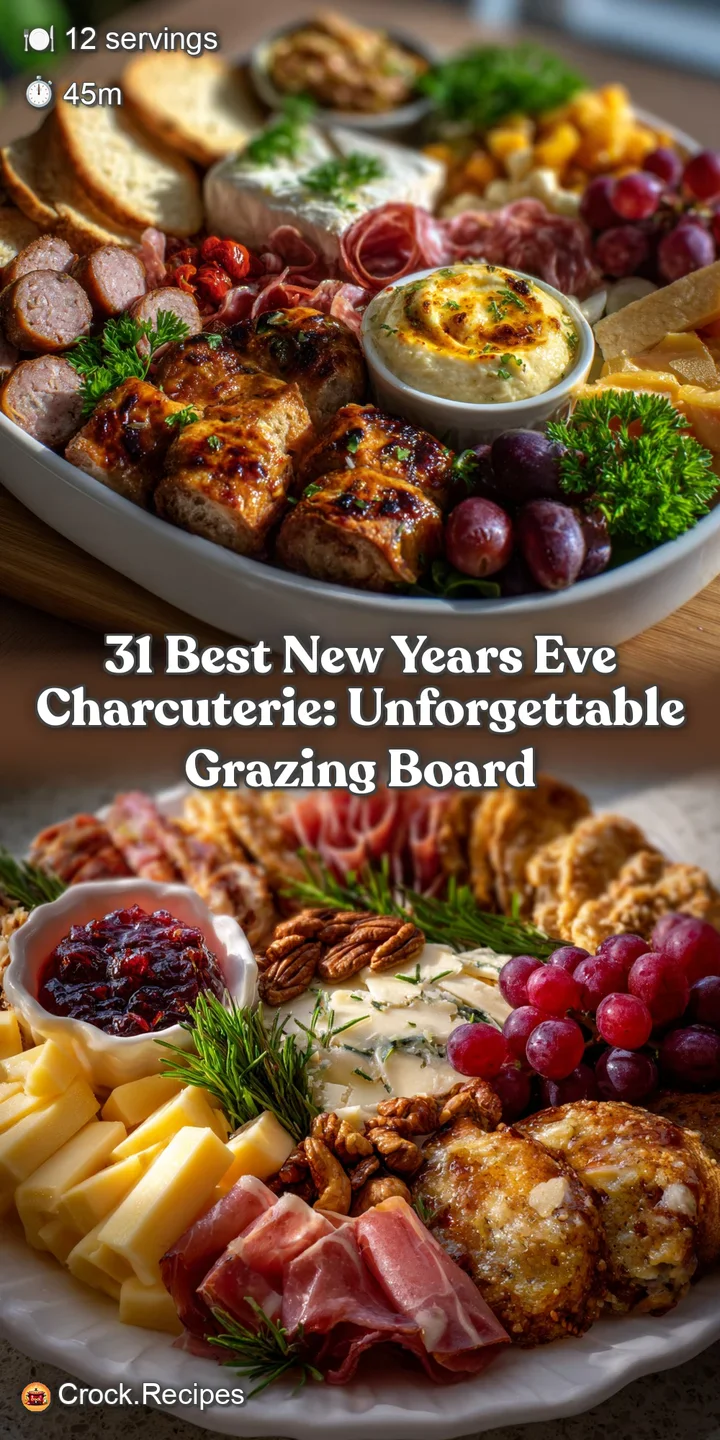 Close-up of a rustic wooden board showcasing creamy brie, salty prosciutto, and juicy red grapes, a delicious spread.