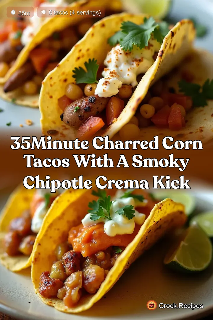35Minute Charred Corn Tacos with a Smoky Chipotle Crema Kick