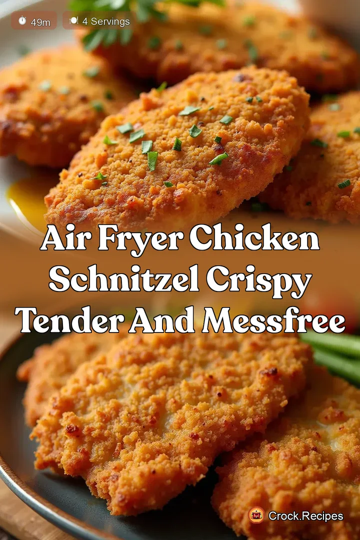 Air Fryer Chicken Schnitzel Crispy Tender and MessFree