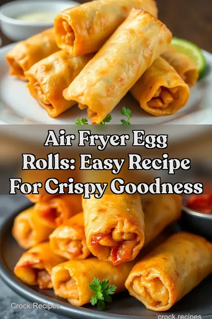 Air Fryer Egg Rolls: Easy Recipe for Crispy Goodness : PIN FOR LATER Air Fryer Egg Rolls: Easy Recipe for Crispy Goodness