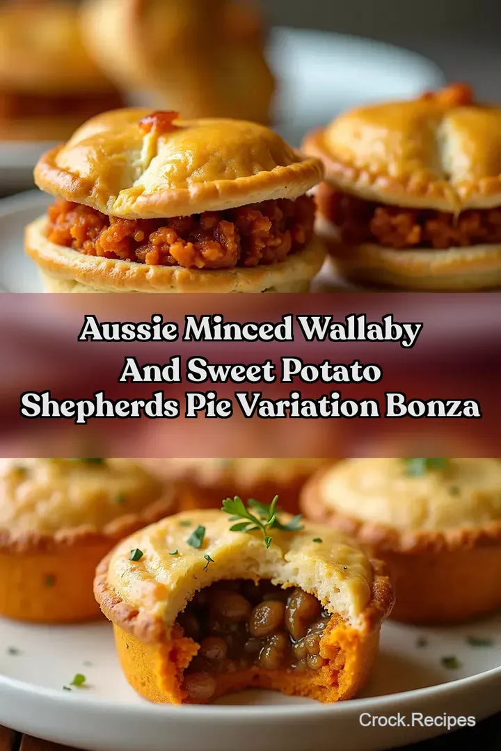 Aussie minced wallaby and sweet potato shepherds pie variation Bonza