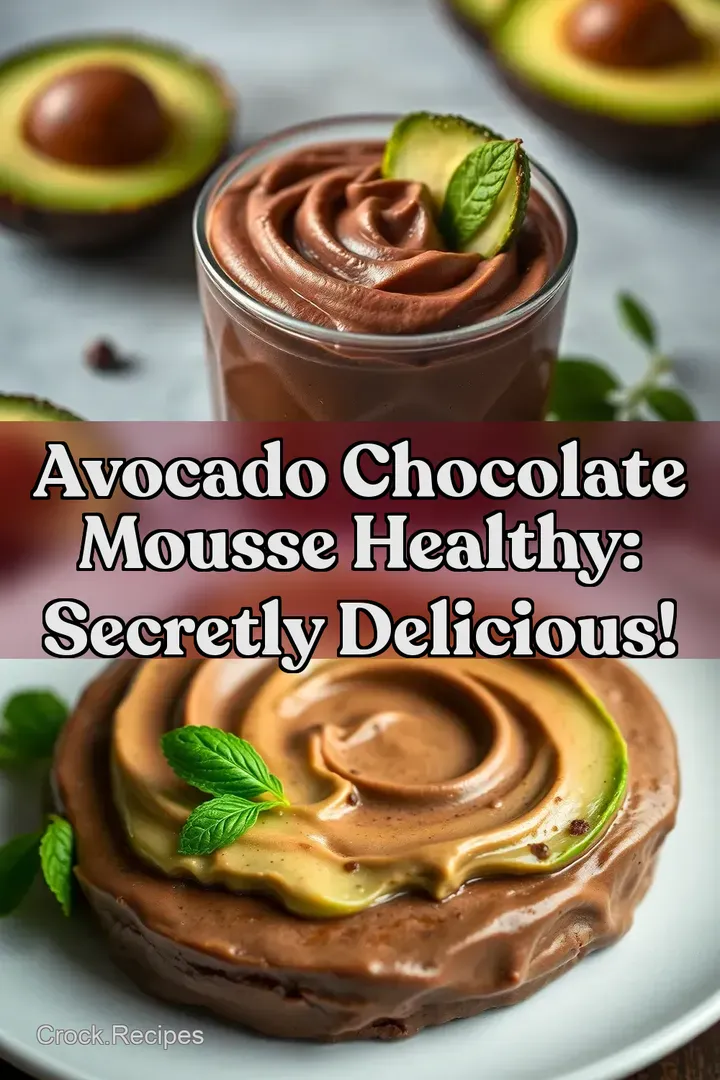 Avocado Chocolate Mousse Healthy: Secretly Delicious! : PIN FOR LATER Avocado Chocolate Mousse Healthy: Secretly Delicious!