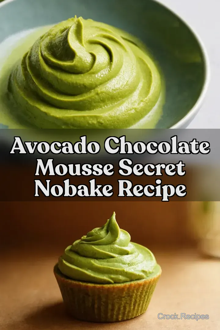 Avocado Chocolate Mousse Secret NoBake Recipe : PIN FOR LATER Avocado Chocolate Mousse Secret NoBake Recipe