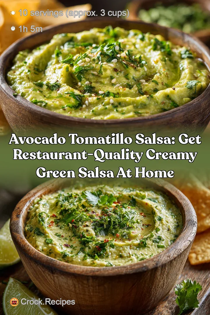 Avocado Tomatillo Salsa: Get Restaurant-Quality Creamy Green Salsa at Home